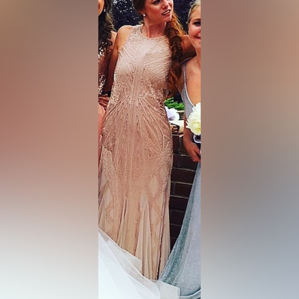 Adrianna Papell gold gown
